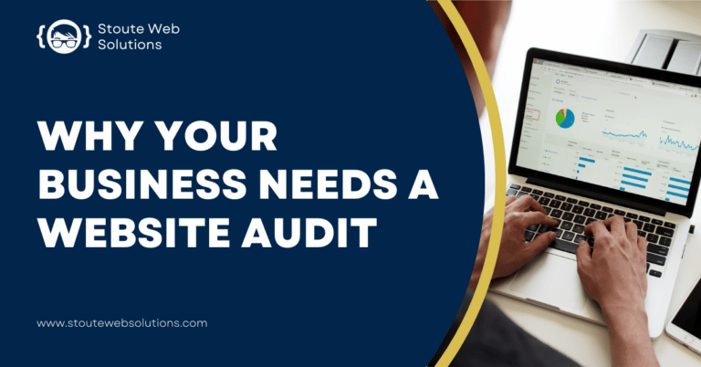 A male expert doing a website audit through his laptop.