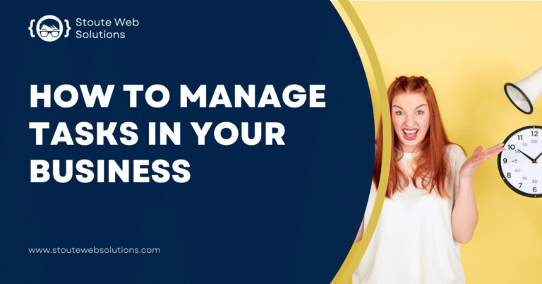 A blonde lady in white shows a confused face as a megaphone and a wall clock hanging beside her.