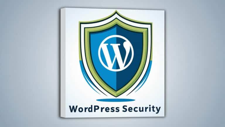 WordPress logo on a shield symbolizing website security.