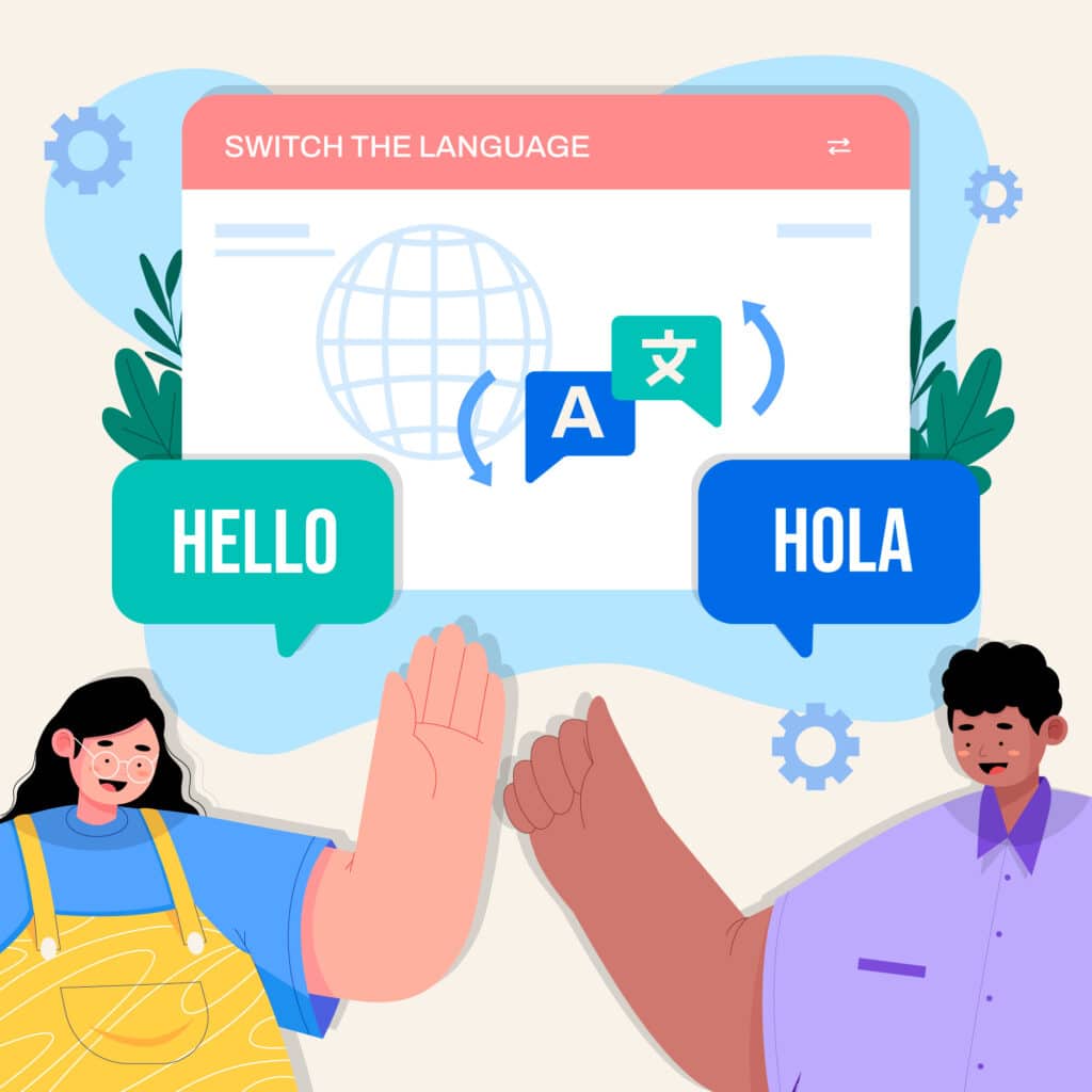 Switch language infographic